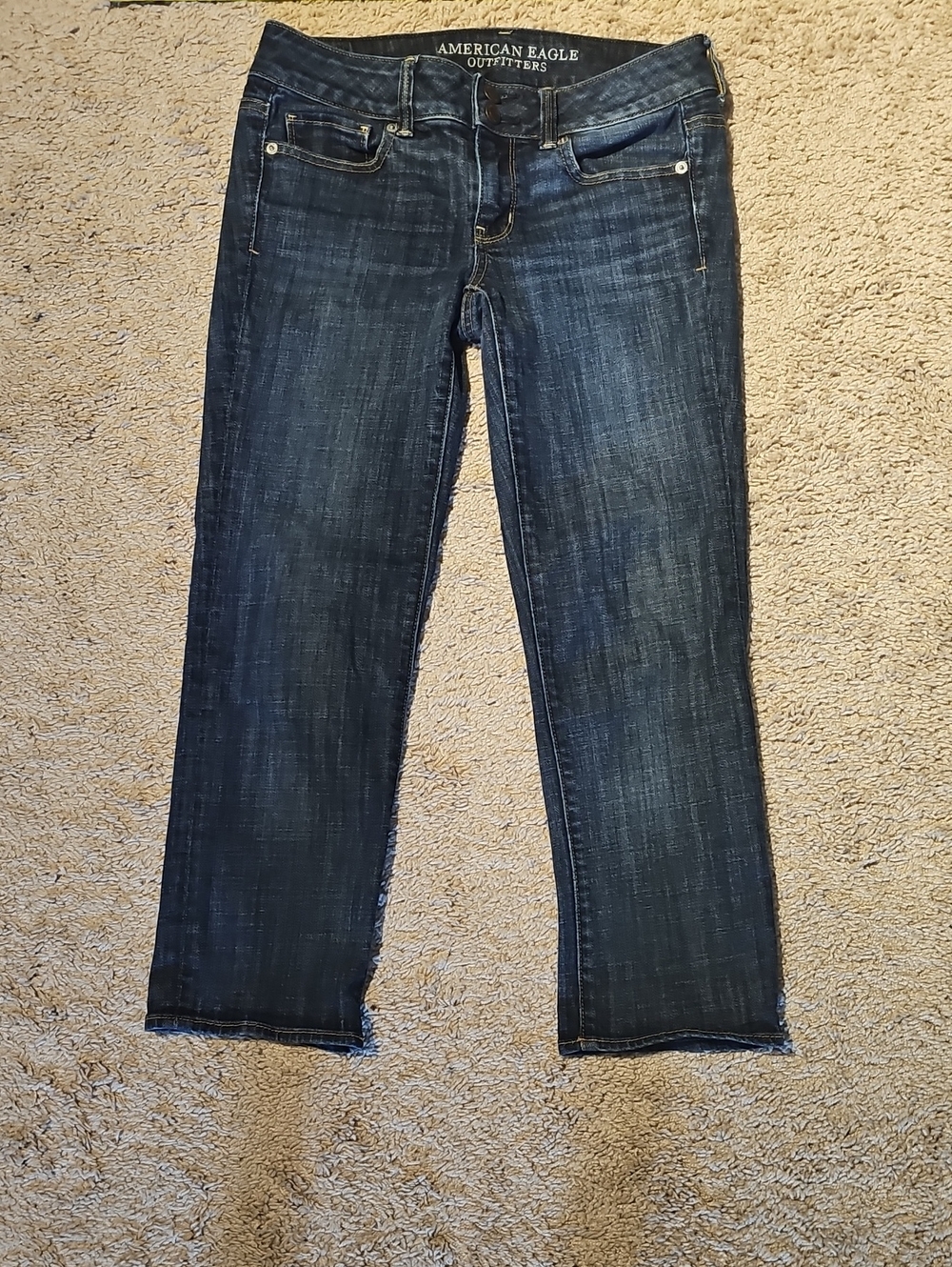 American Eagle Outfitters Dark Blue Straight Leg Jeans